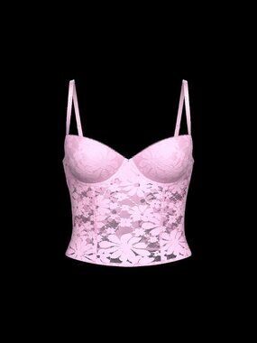 PINK Wink™ Lightly Lined Balconette Corset Top Hushed Lilac XXL